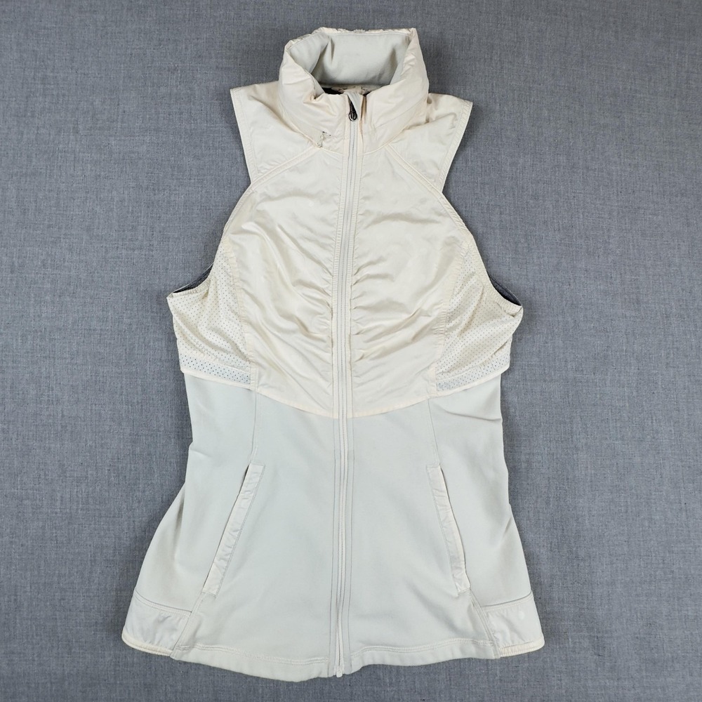 Lululemon Kanto Catch Me Hooded Vest Womens 4 Wind Water Resistant Angel Wing